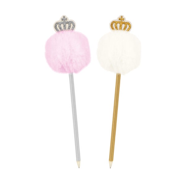 Crown Pom Pom Pen Set