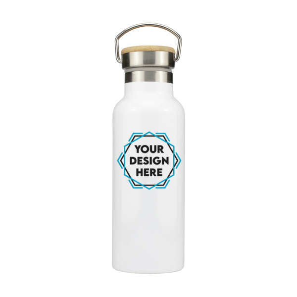 Stainless Steel Bottle with Bamboo Lid - 500ml