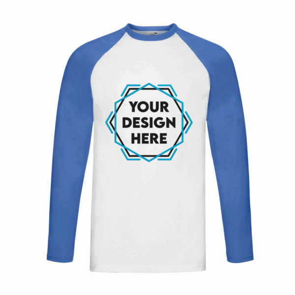 White Long Sleeve Baseball T-Shirt